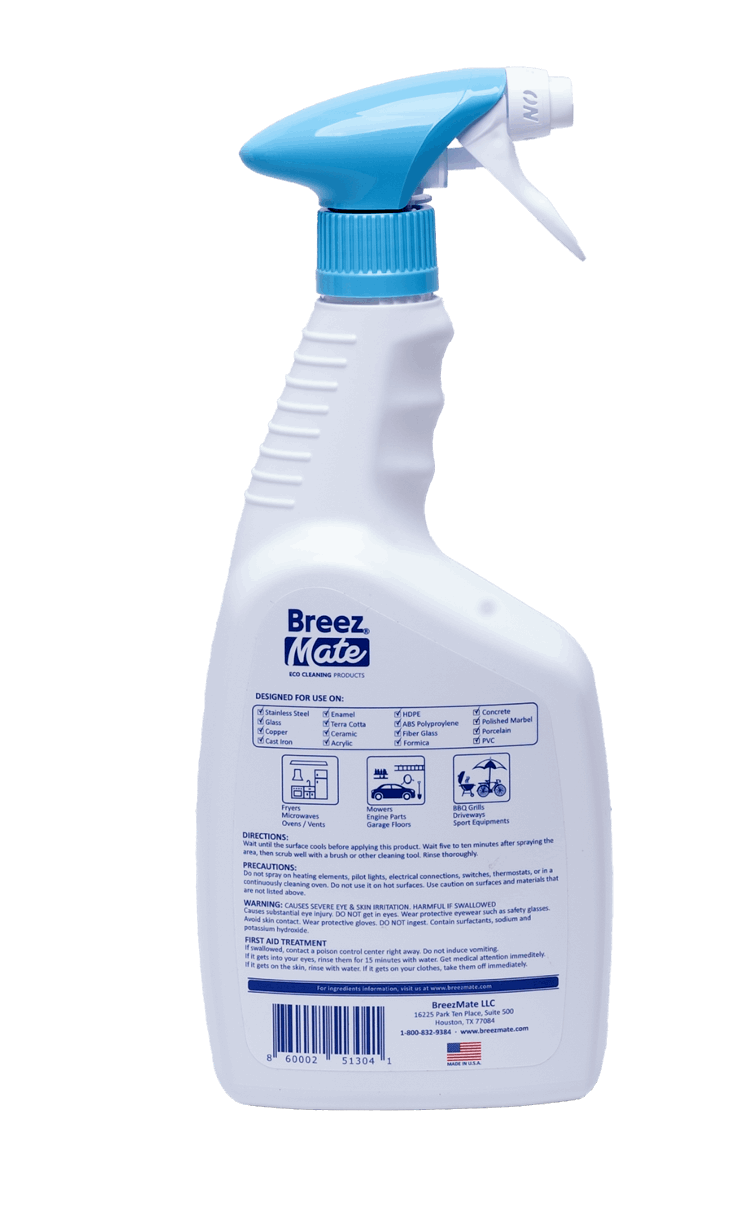 32-oz Degreaser Back of Bottle