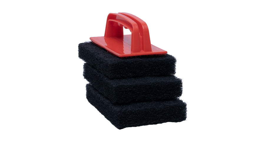 Srubber pads and handle from BreezMate Degreaser Kit